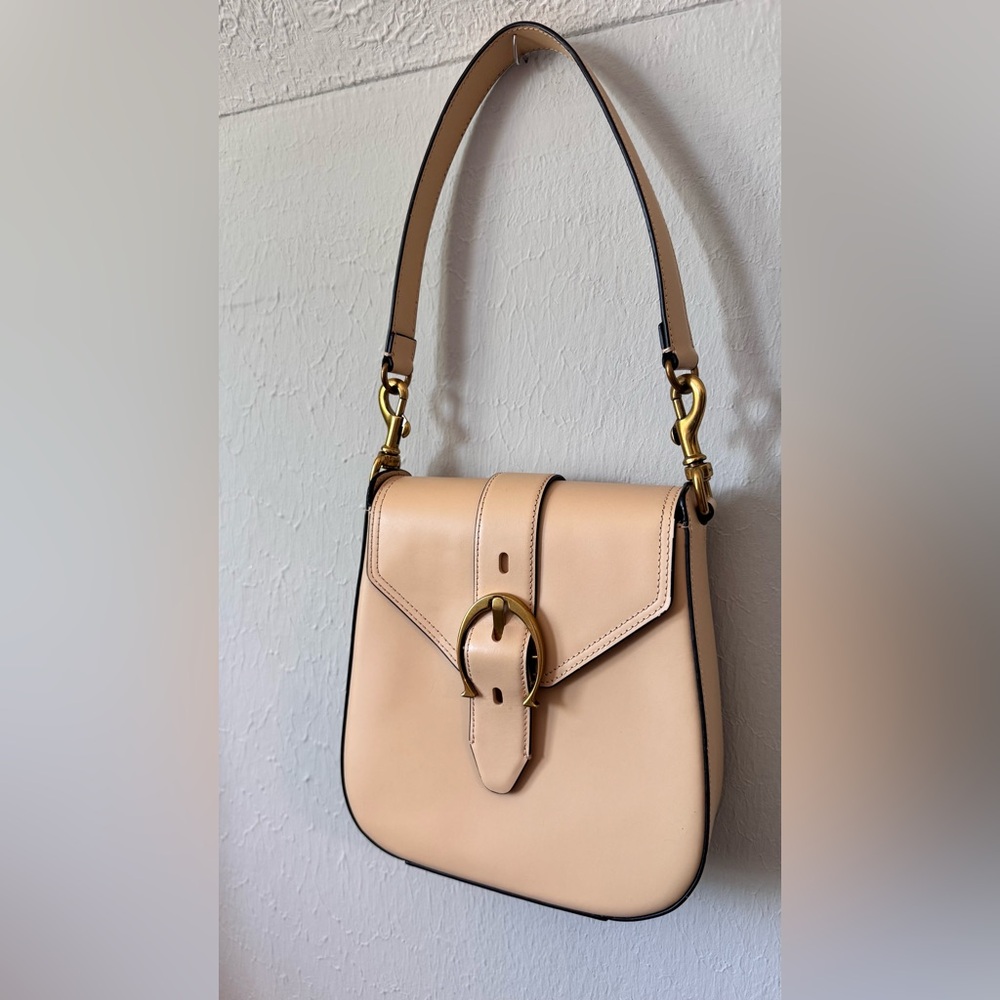 Etienne Aigner Blush Pink Leather Shoulder Bag with Gold Hardware
